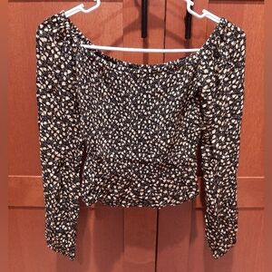 Hollister Floral Smocked Blouse XS